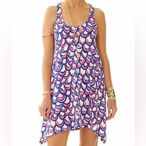 Lilly Pulitzer Monterey Gillty Print Pima Cotton Tank Dress Size Small